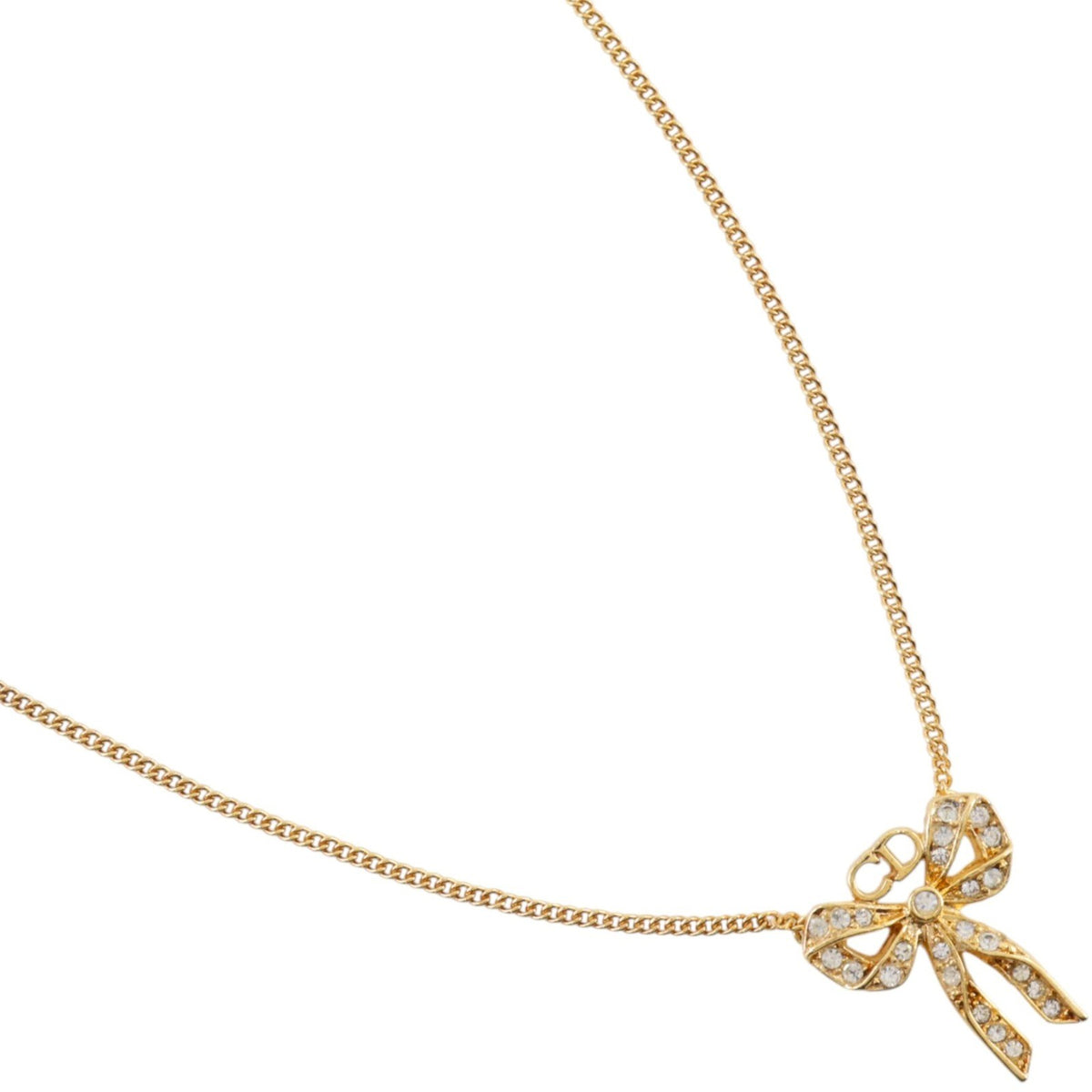 Christian Dior Bow CD Pendant Metal with Crystal Product Image
