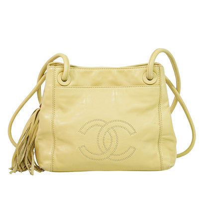 Chanel Vintage CC Tassel Shoulder Bag Lambskin Small