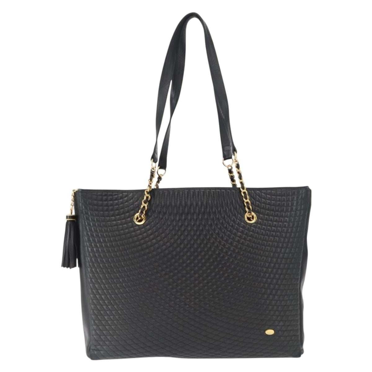 Bally Vintage Tote Bag Quilted Leather Product Image