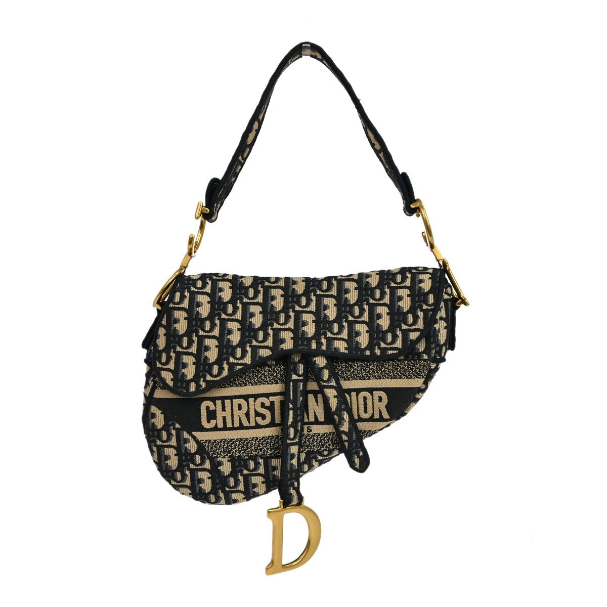 Christian Dior Saddle Oblique Denim Medium