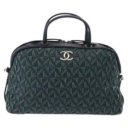 Chanel Convertible Chain Bowler Bag Woven Calfskin Small