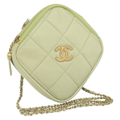 Chanel Diamond Chain Crossbody Bag Quilted Lambskin Small