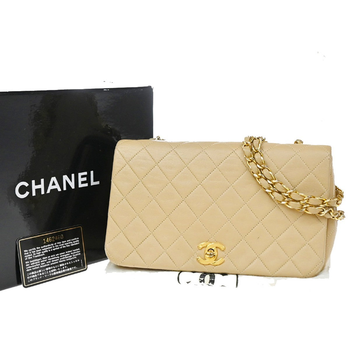 Chanel Vintage Full Flap Quilted Lambskin Medium
