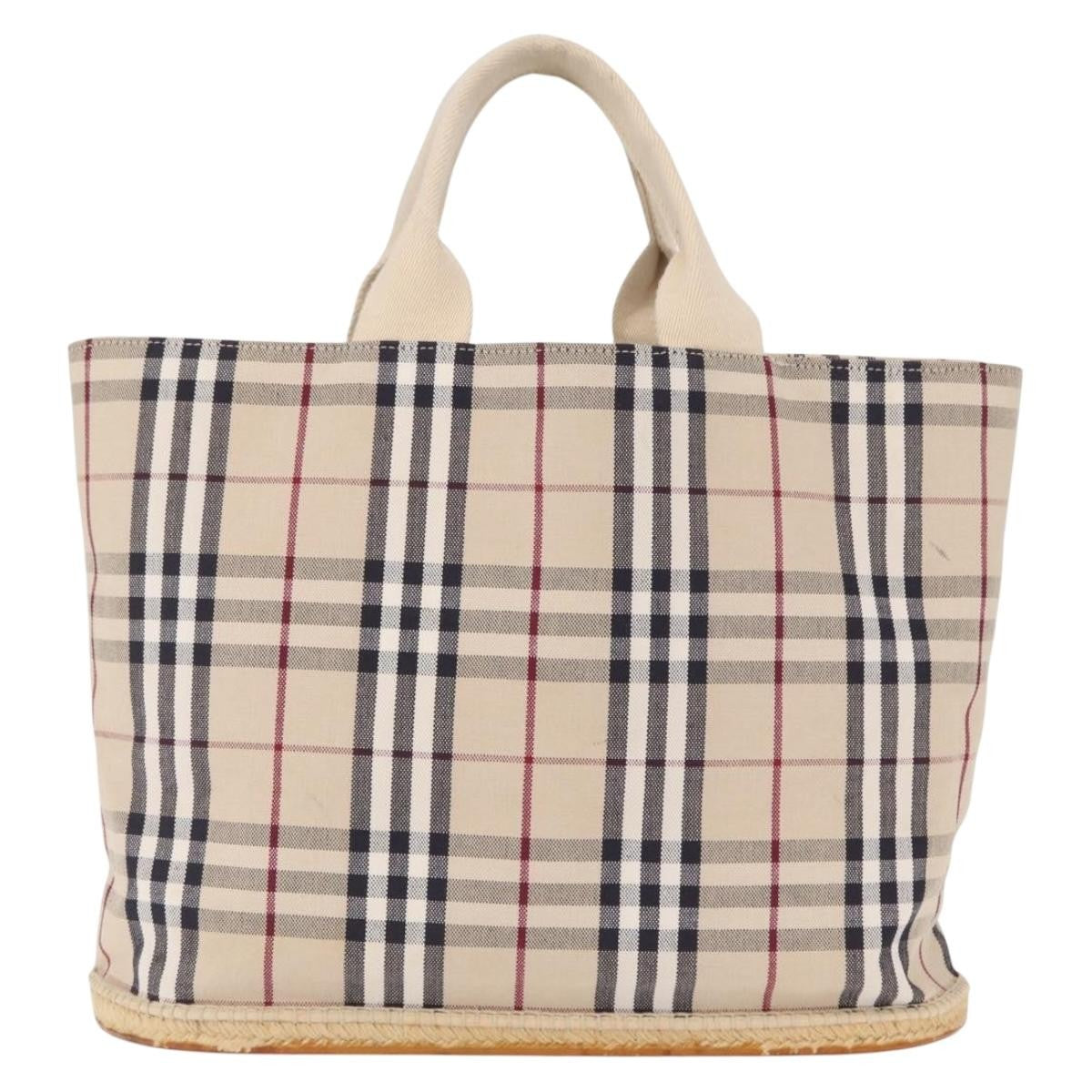 Burberry Nova Check Tote canvas check pattern Small