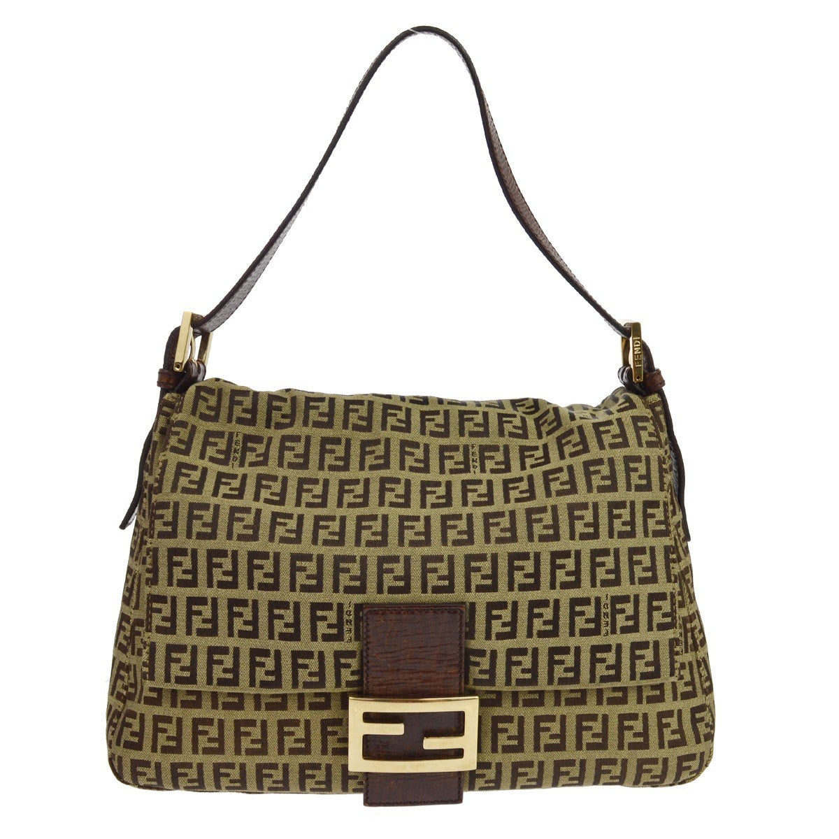 Fendi Zucchino Canvas Mamma Baguette Canvas Medium