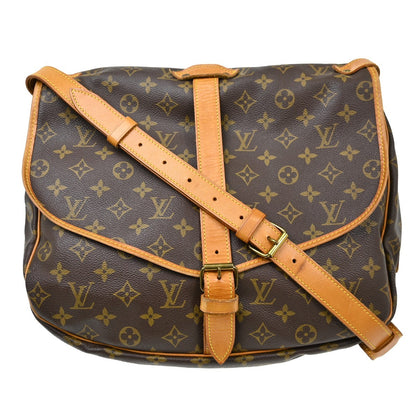 Louis Vuitton Saumur Handbag Monogram Canvas 35
