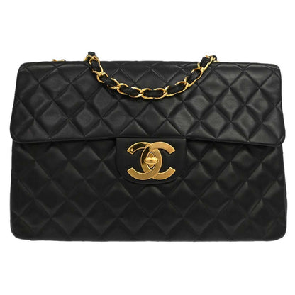 Chanel Vintage CC Chain Flap Shoulder Quilted Lambskin XL