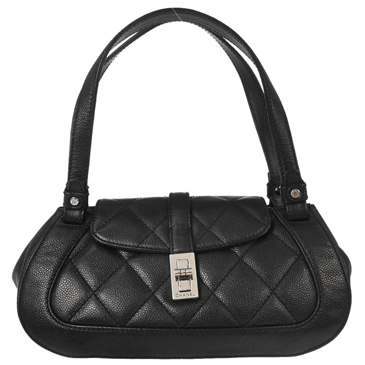 Chanel Mademoiselle Lock Quilted Caviar Large