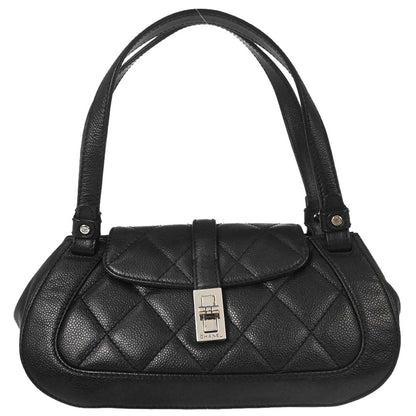 Chanel Mademoiselle Lock Quilted Caviar Large