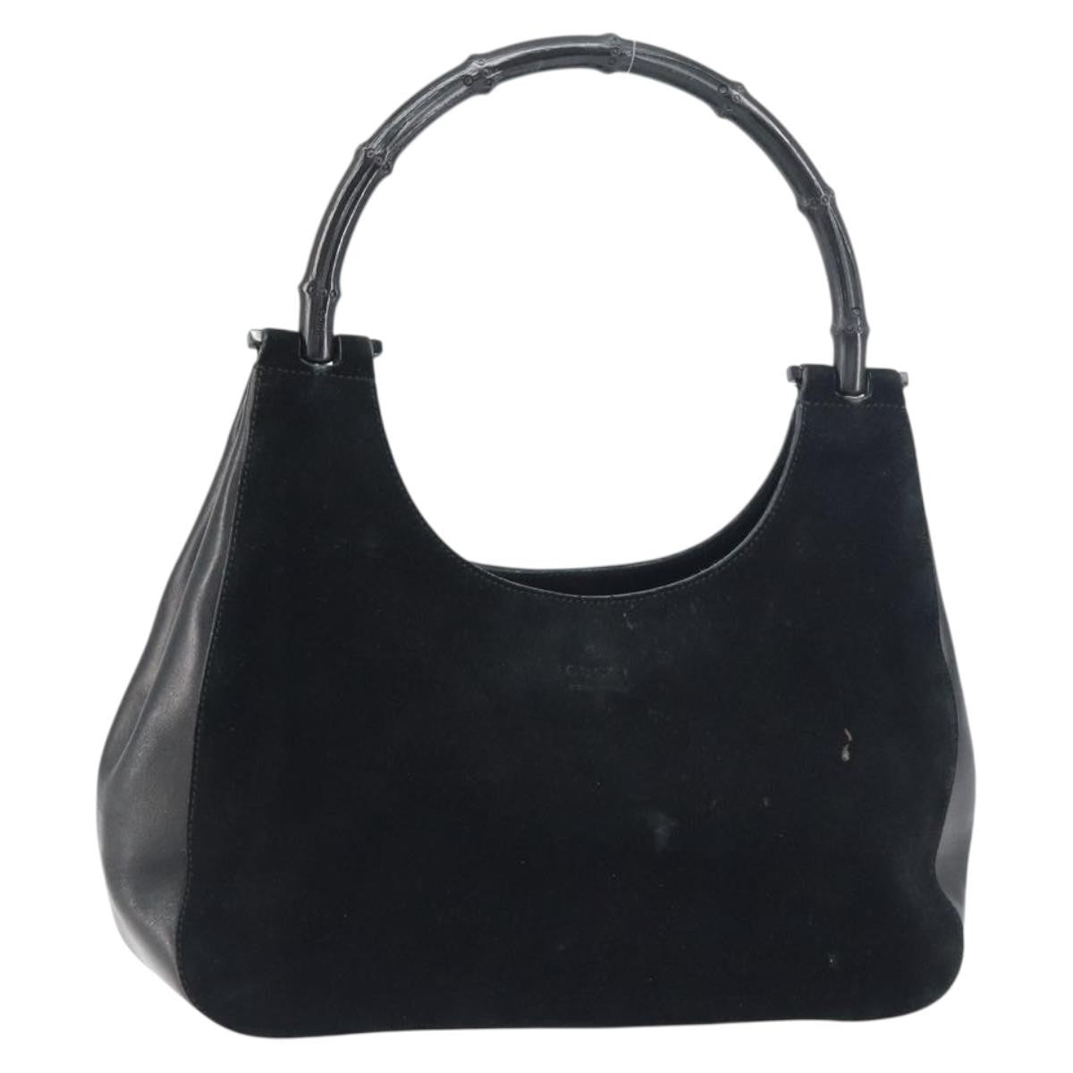 Gucci Vintage Bamboo Handle Suede Product Image