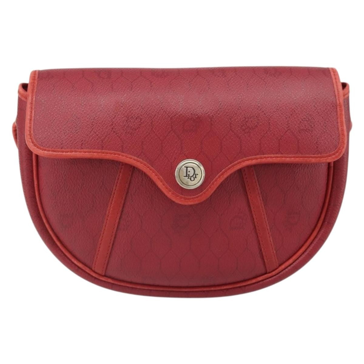 Christian Dior Vintage Honeycomb Flap Crossbody Bag Coated Canvas Product Image