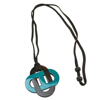 Hermes Isatis Pendant Necklace Buffalo Horn and Lacquer GM