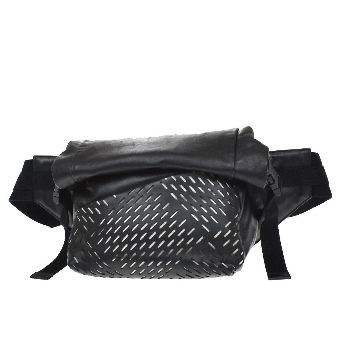 Bottega Veneta Folding Top Belt Perforated Leather Product Image