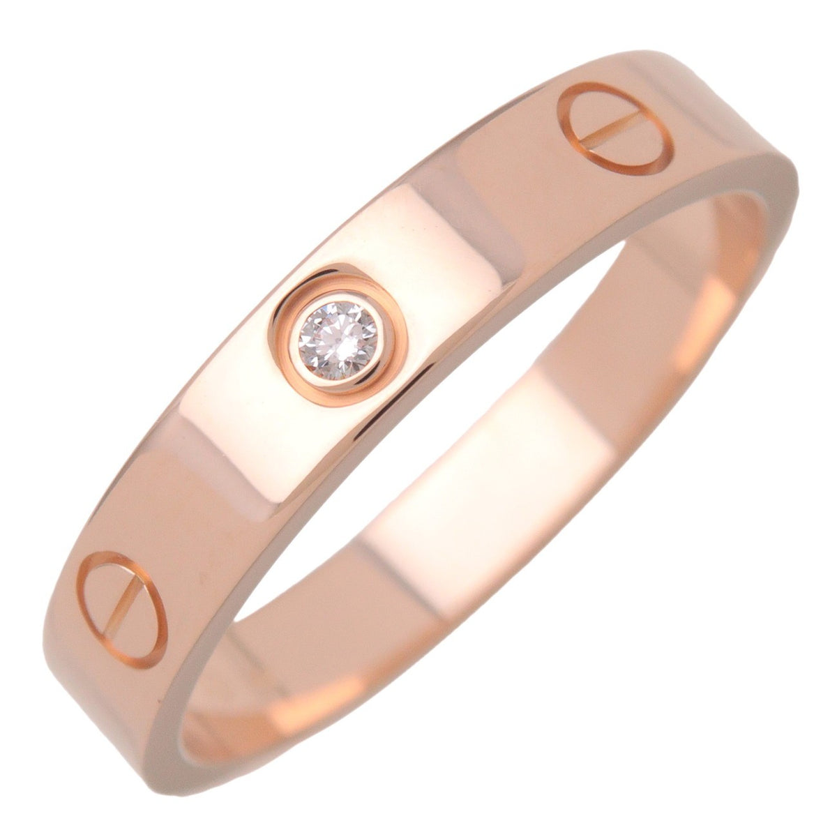 Cartier Love Wedding Band 1 Diamond 18K Rose Gold with Diamond Product Image