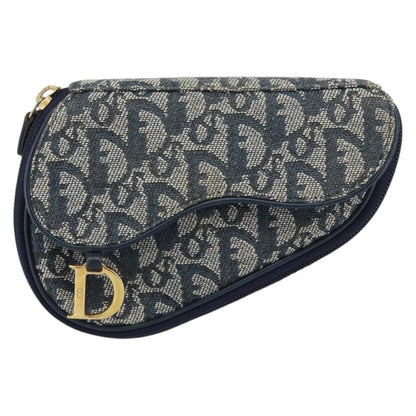 Christian Dior Vintage Saddle Coin Purse Diorissimo Canvas Product Image