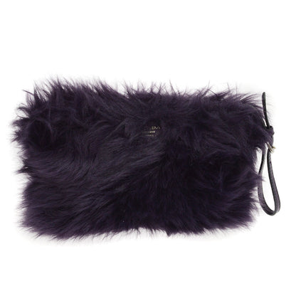 Prada Clutch Faux Fur Oversized