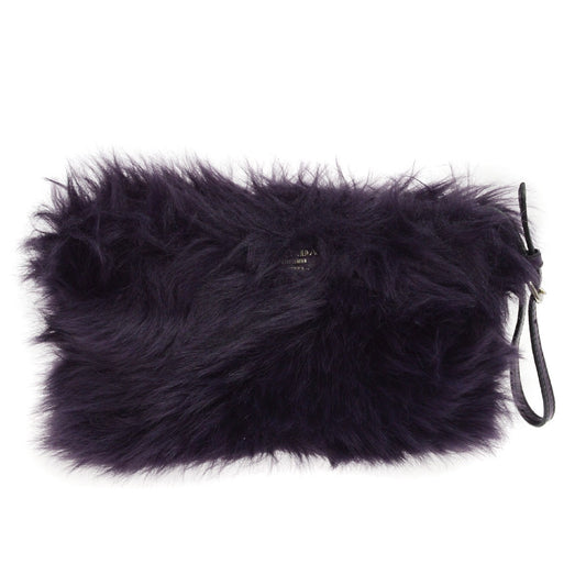 Prada Clutch Faux Fur Oversized