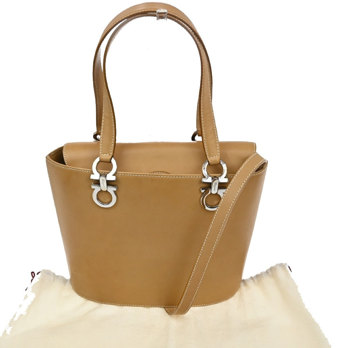 Salvatore Ferragamo Gancini Shoulder Bag Leather Product Image