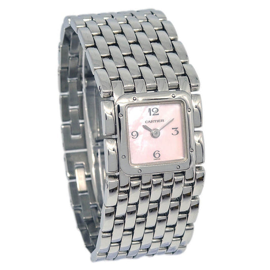 Cartier Panthere Ruban Quartz Watch Stainless Steel and Mother of Pearl 21