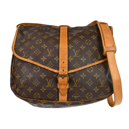 Louis Vuitton Saumur Handbag Monogram Canvas 35