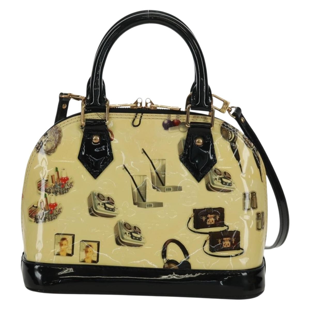 Louis Vuitton Alma Handbag Limited Edition Stickers Monogram Vernis PM