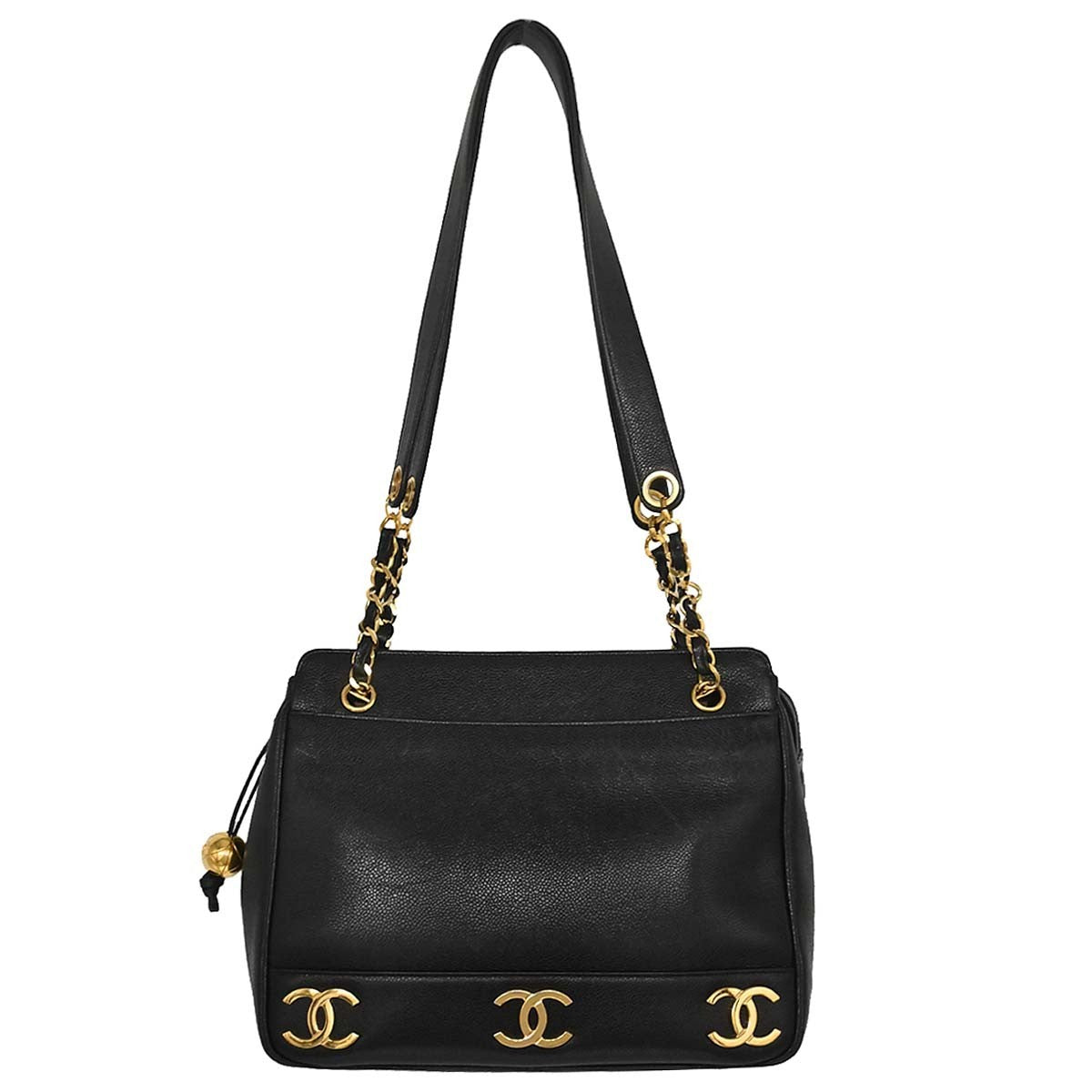 Chanel Triple CC Chain Shoulder Caviar Leather Product Image