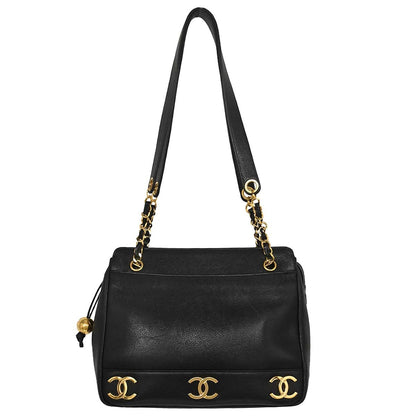 Chanel Triple CC Chain Shoulder Caviar Leather Product Image