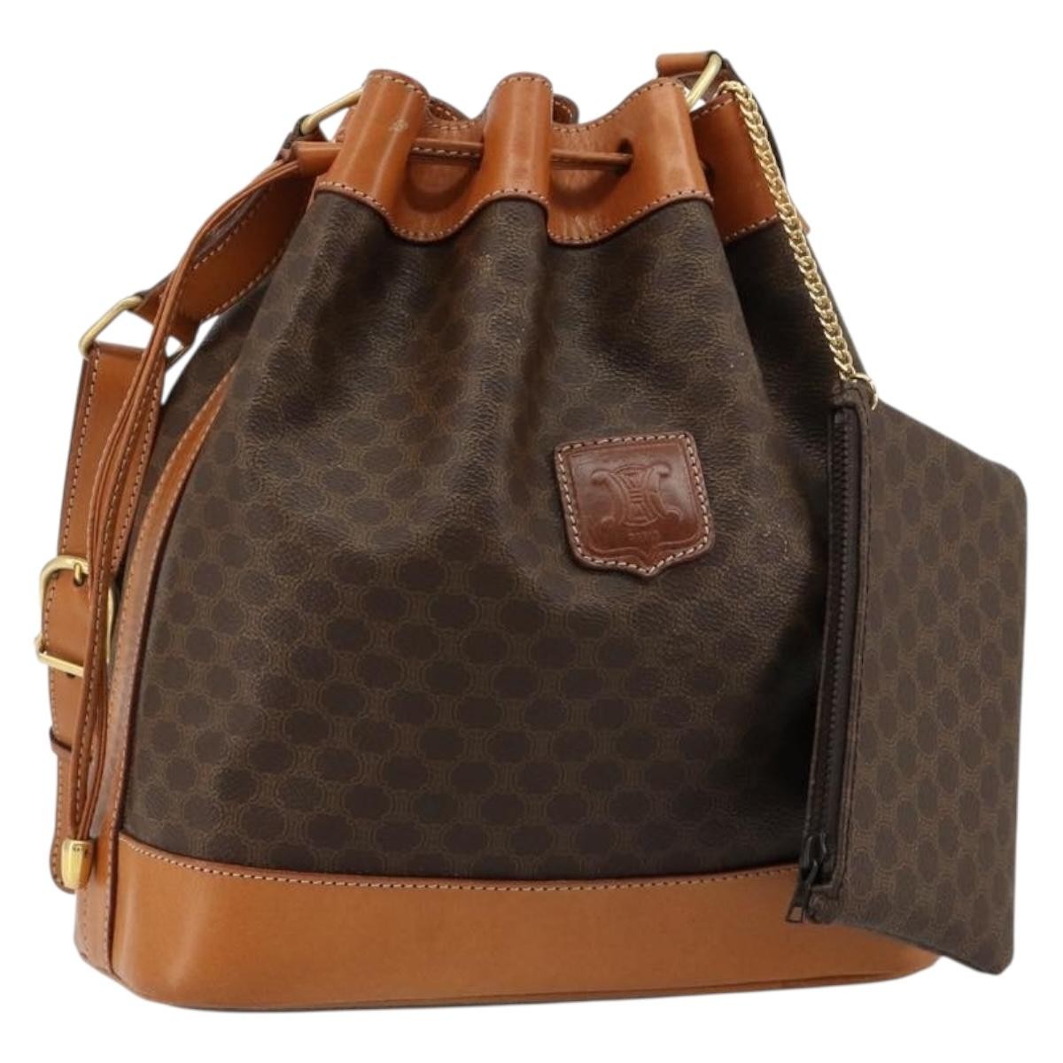 Celine Macadam Shoulder Bag PVC Leather Medium