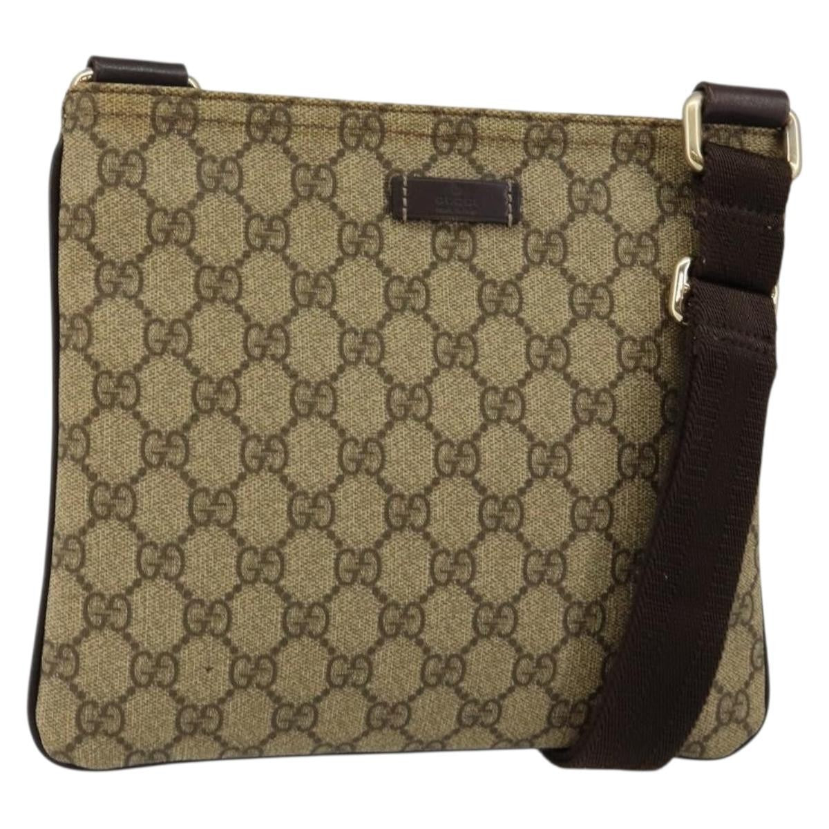 Gucci Flat Messenger Bag GG Canvas Medium