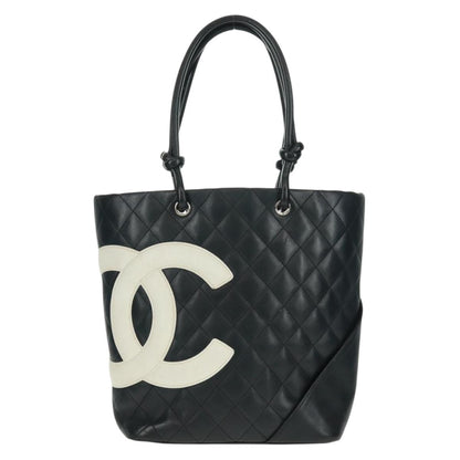 Chanel Cambon Tote Quilted Leather Petite