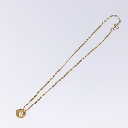 Christian Dior CD Round Pendant Necklace Metal and Crystals Product Image