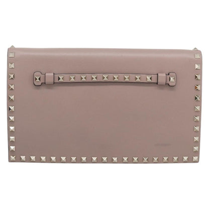 Valentino Garavani Rockstud Flap Clutch Leather Small