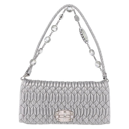 Miu Miu Crystal Clutch Matelasse Leather Medium
