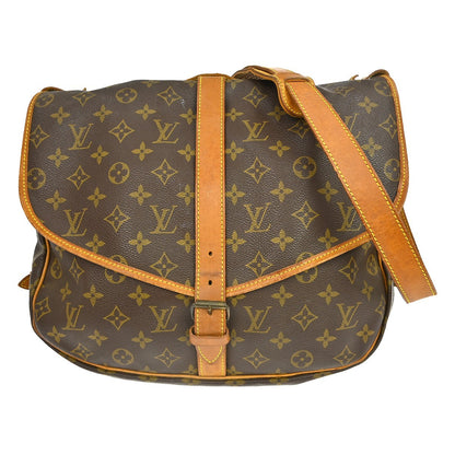 Louis Vuitton Saumur Handbag Monogram Canvas 35