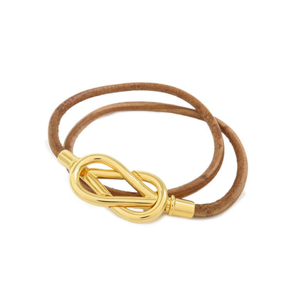 Hermes Jumbo Hook Choker Woven Leather and Metal Product Image