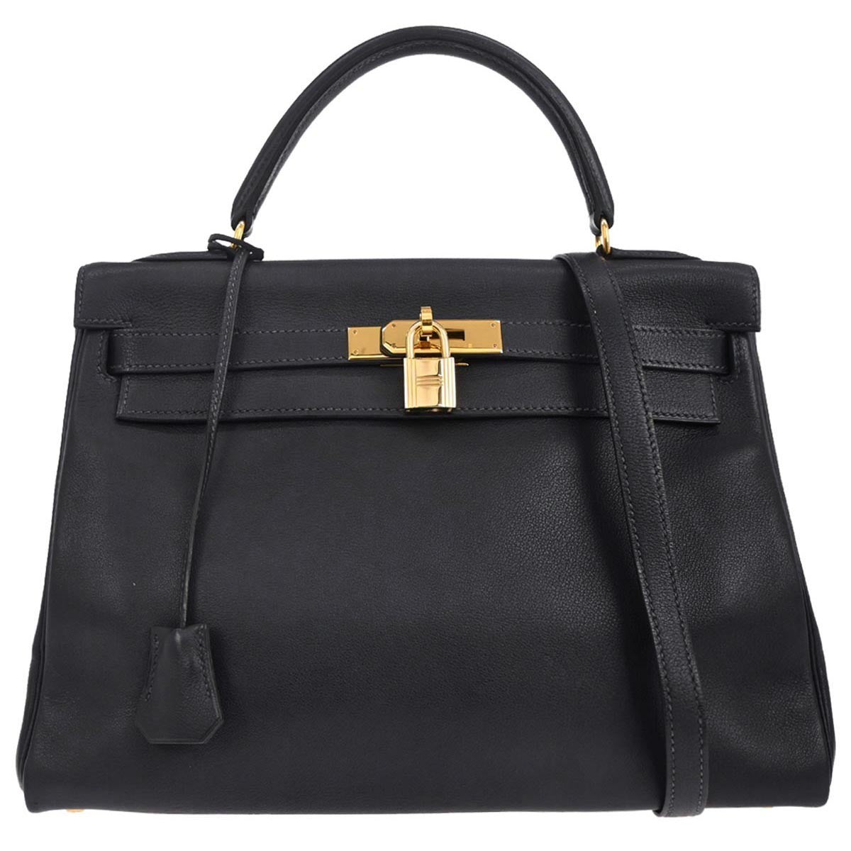 Hermes Kelly Blue Courchevel with Gold Hardware 32