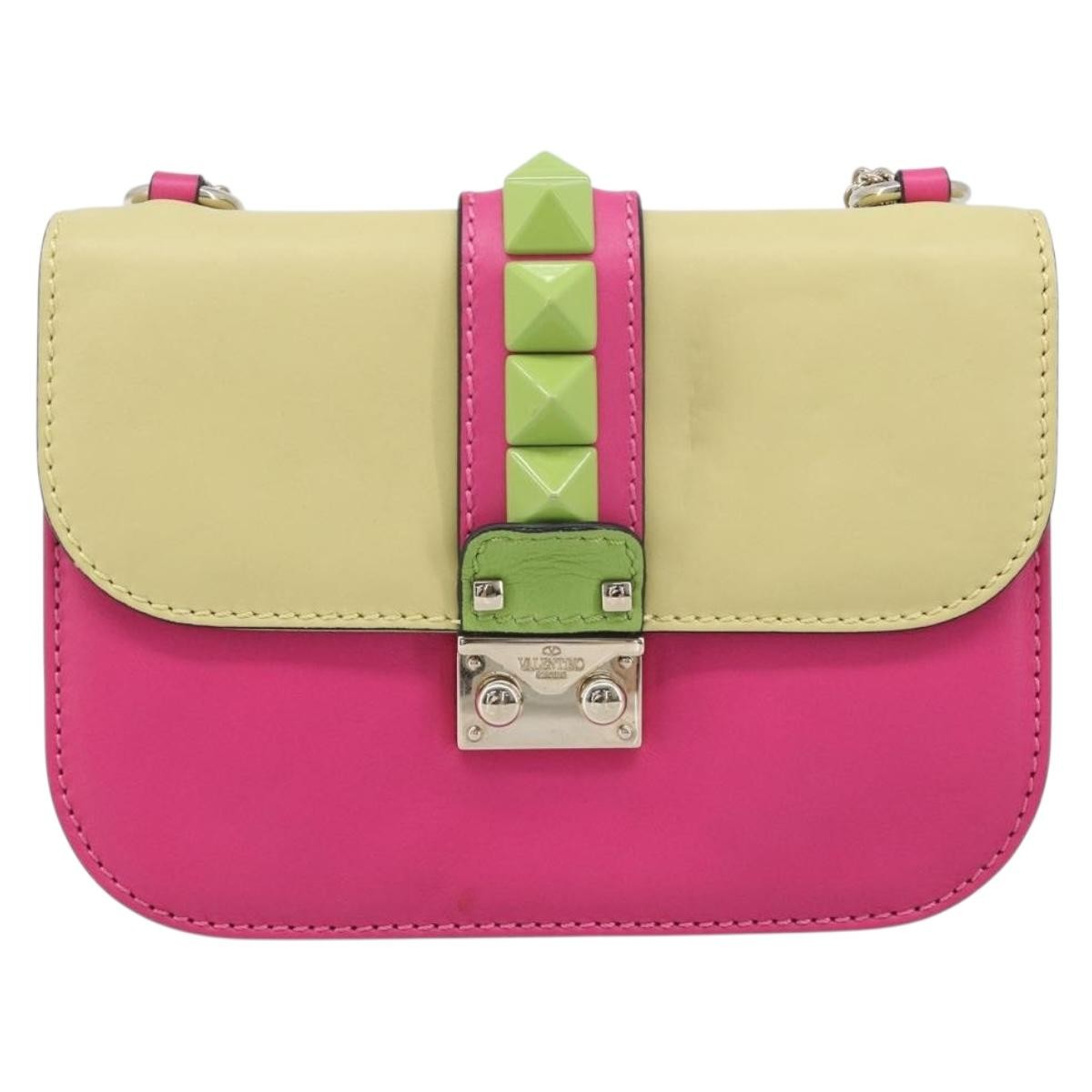Valentino Garavani Glam Lock Covered Studs Leather Small