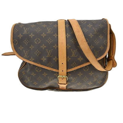 Louis Vuitton Saumur Handbag Monogram Canvas 35