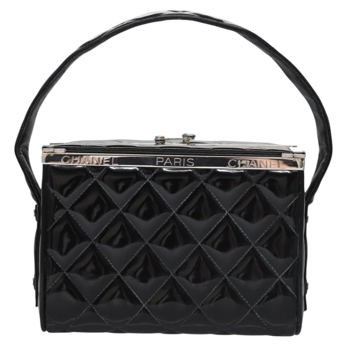 Chanel Vintage Metal Box Bag Quilted patent Product Image