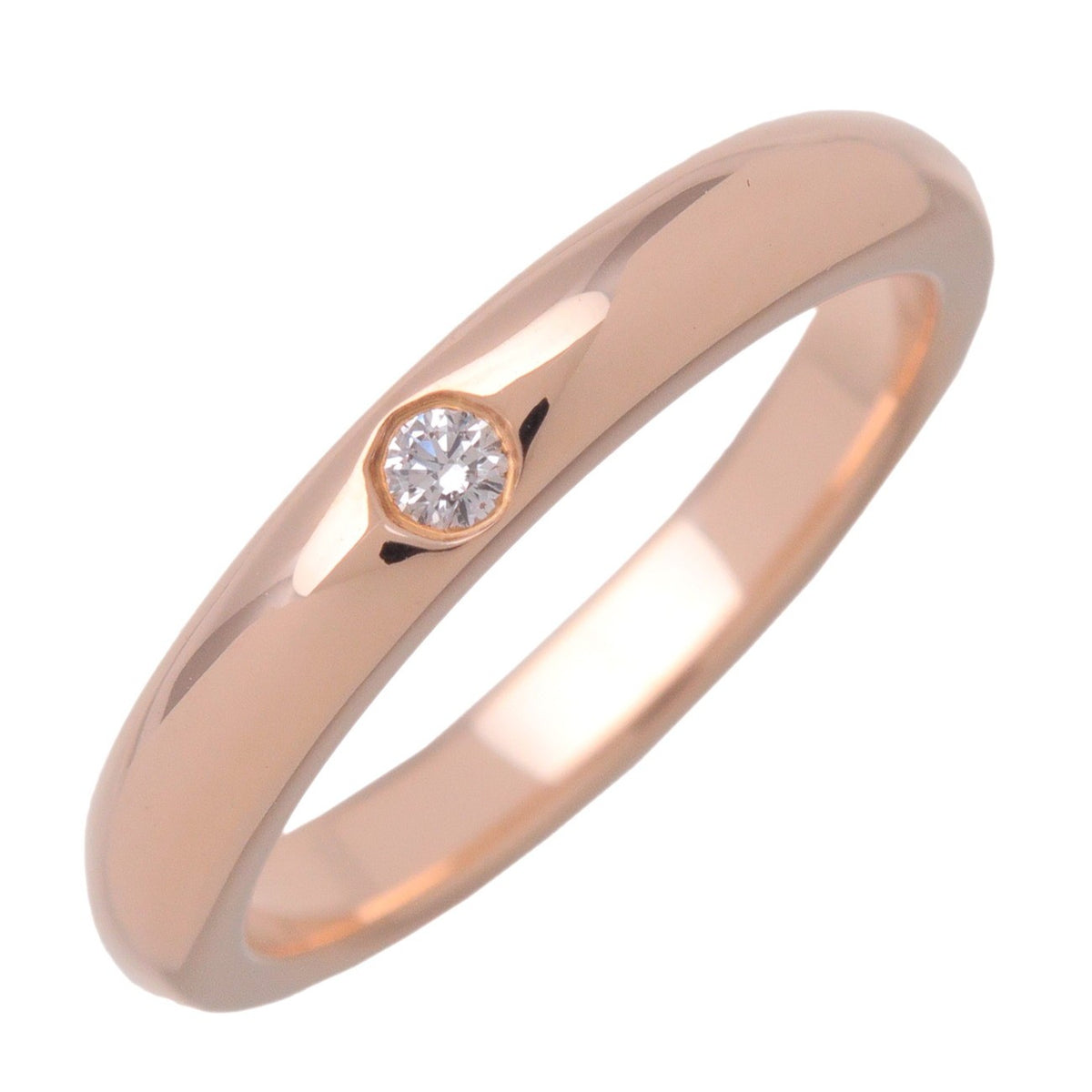 Tiffany & Co. Elsa Peretti 1 Diamond Stacking Band 18K Rose Gold with Diamond Product Image