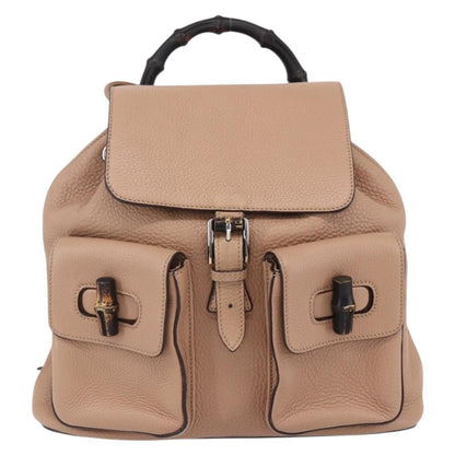 Gucci Vintage Bamboo Backpack Leather Product Image