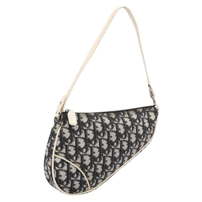 Christian Dior Vintage Saddle Diorissimo Canvas Small