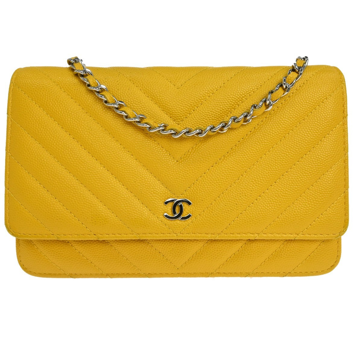 Chanel Ancient Greek Charm Wallet on Chain Chevron Caviar Product Image