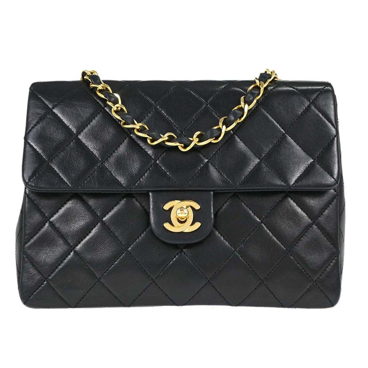 Chanel Vintage Square Classic Single Flap Quilted Lambskin Mini