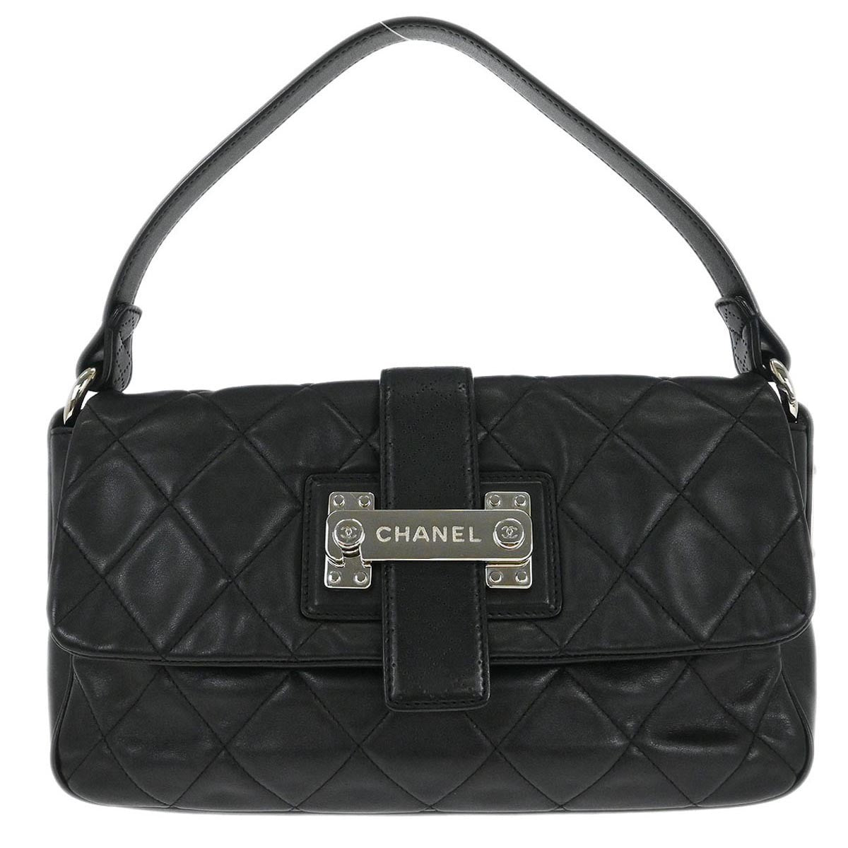 Chanel Door Latch Flap Shoulder Bag Quilted Leather Product Image