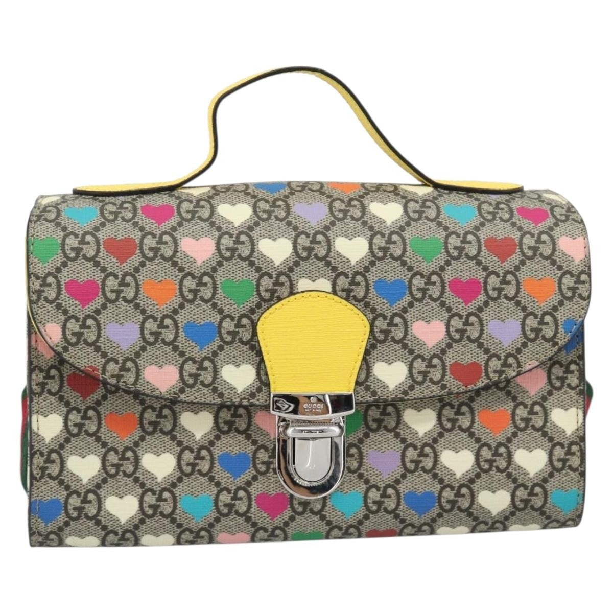 Gucci Children's Top Handle Flap Printed GG Coated Canvas Small