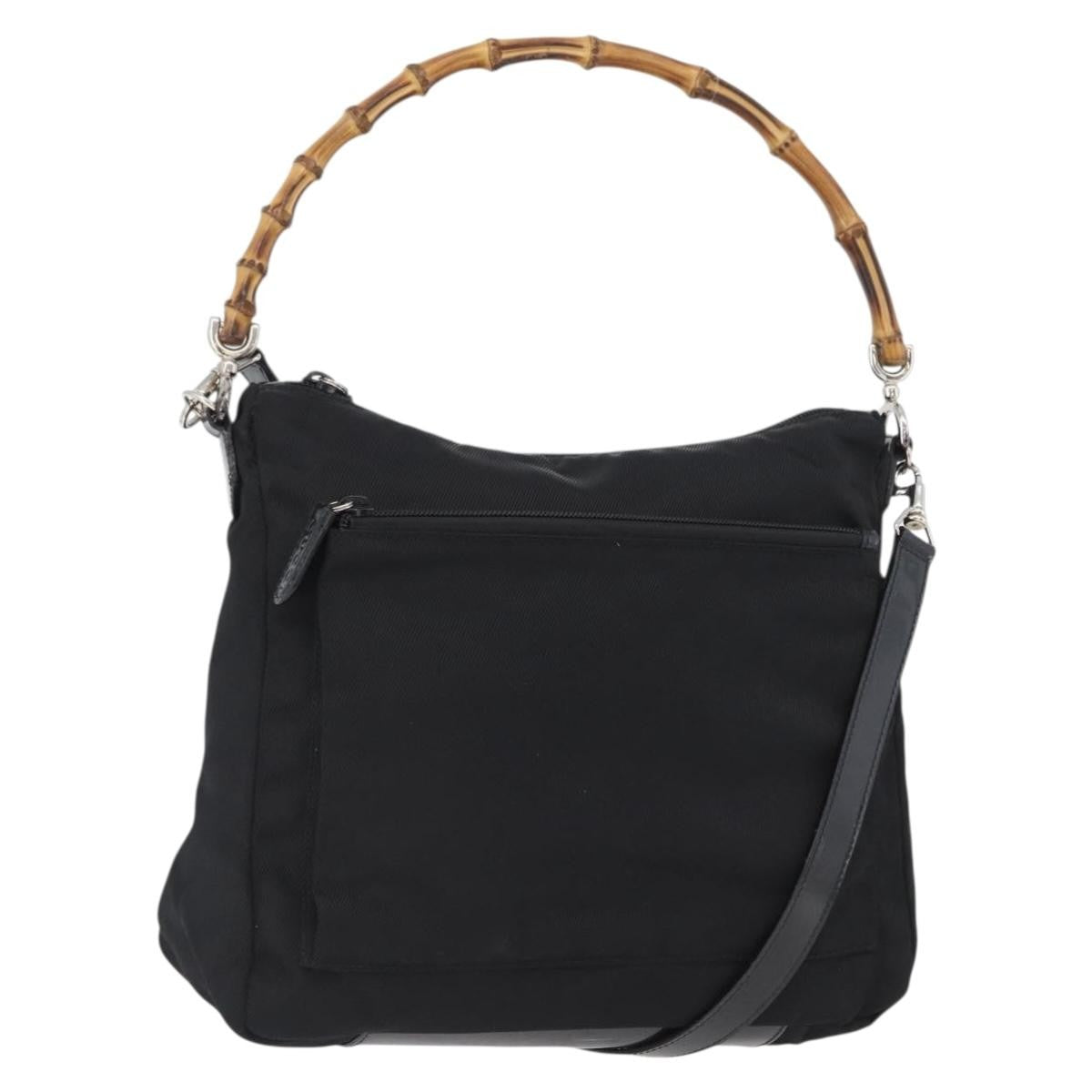 Gucci Vintage Bamboo Shoulder Bag Nylon Product Image