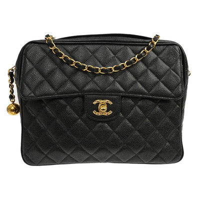 Chanel Vintage Front Pocket Quilted Caviar Medium