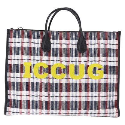 Gucci ICCUG Tote Embroidered Faux Raffia Large