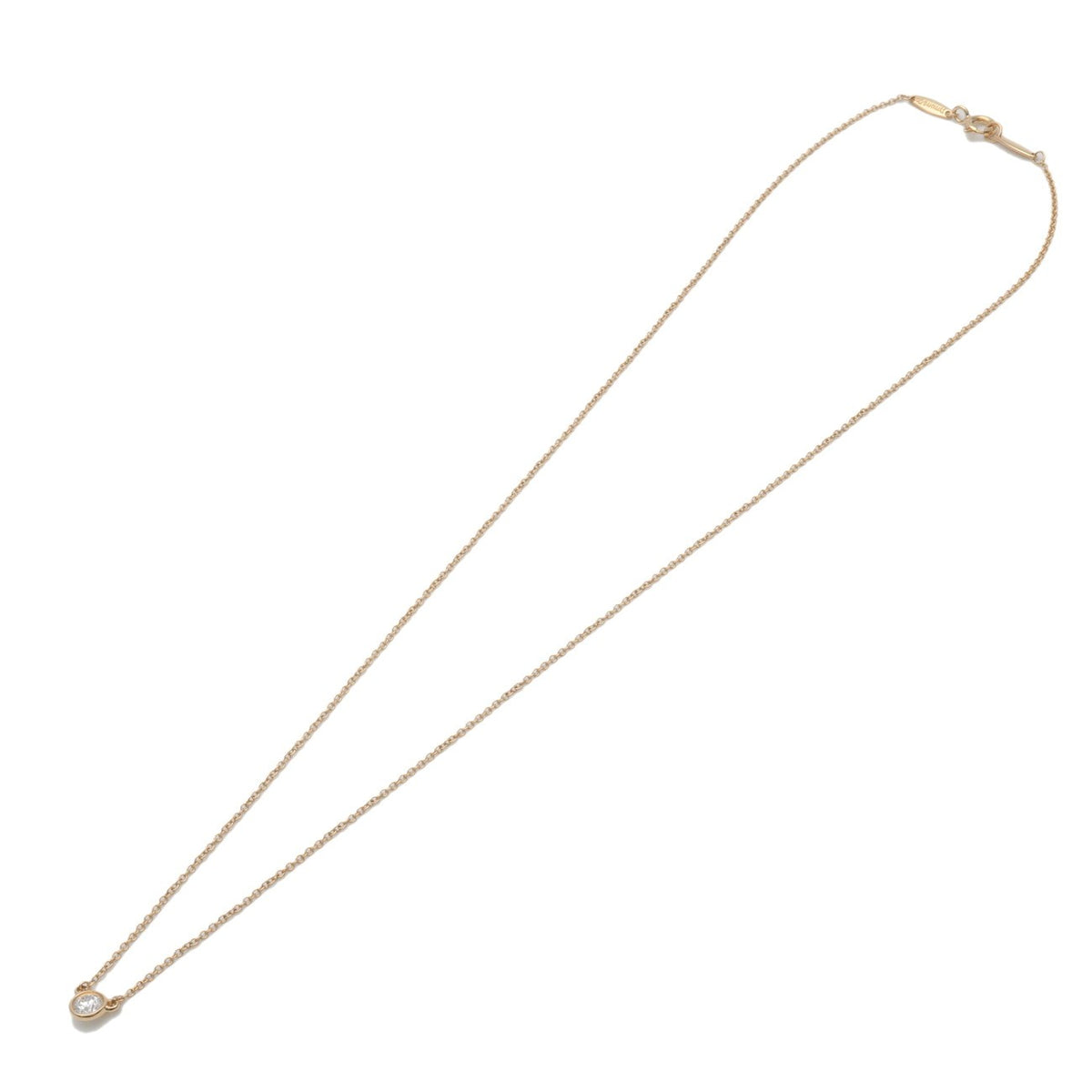 Tiffany & Co. Elsa Peretti Diamonds By The Yard Pendant 18K Yellow Gold with Diamond .05CT
